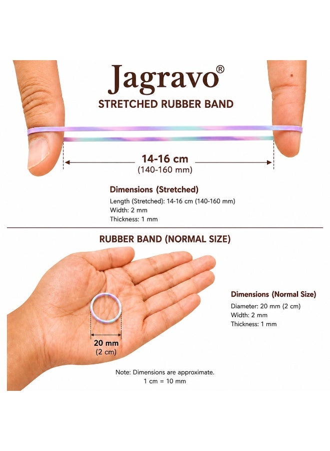 Jagravo 1100 Pcs Multicolor Mini Elastic Hair Bands – Soft Poly Rubber Hair Ties for Baby Girls & Kids – Gentle No Pull Ponytail Elastics – Durable Hair Bands for Daily Styling - Image 2