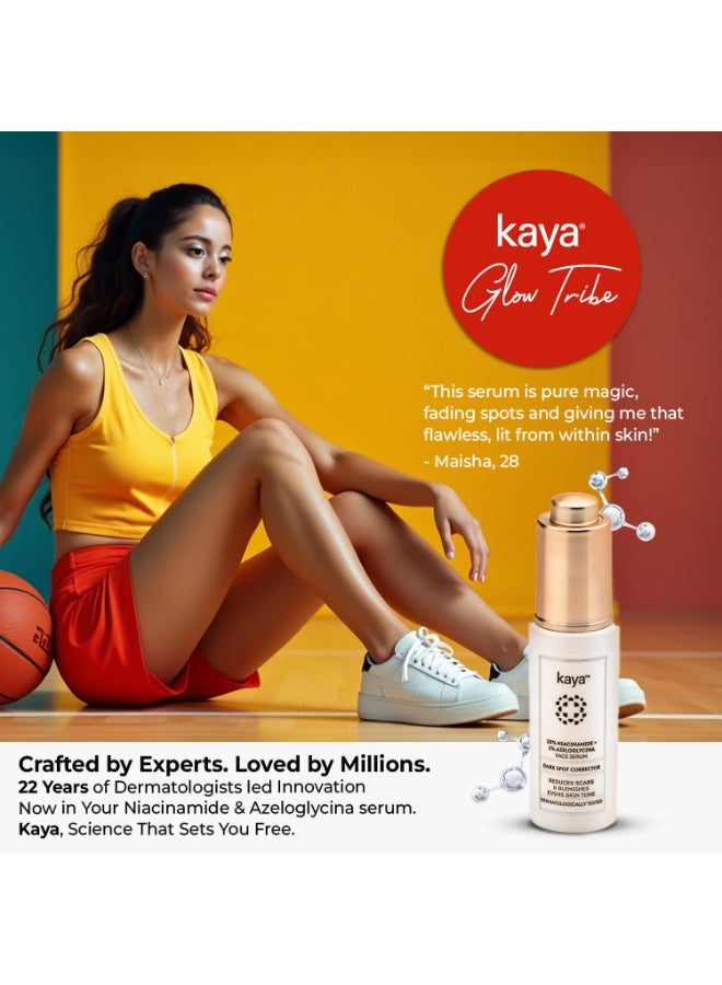 Kaya 10% Niacinamide + 1% Azeloglycina Serum | Zinc PCA, Vitamin E | Dermatologist-Developed | 22 Years Expertise | Acne Mark Corrector, Pore Refiner, Oil Control | 30ml - Image 5