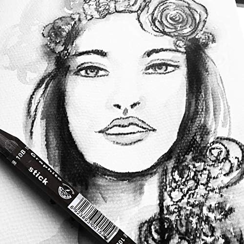 deziine deziine Graphite Stick Set Water Soluble 4B 6B 10B Art Drawing Supplies for Sketch Shading Pencils Artist Sketching 3 Pcs  - Image 4
