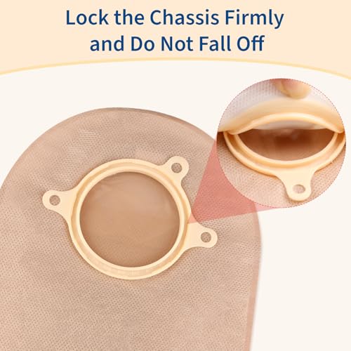 DERAYMI 22 PCS Ostomy Supplies 2 Piece Colostomy Bags, Two Piece Drainable Ostomy Pouch with Hook-and-Loop Closure for Ileostomy Stoma Care, Cut-to-Fit (16 x Bags+6 x Barriers) - Image 5