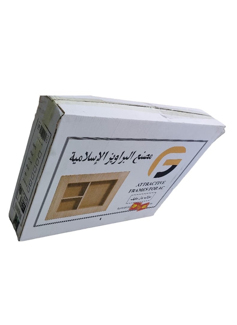 Generic - Decorative window air conditioner cover to cover the wall, made of wood, White - Image 1