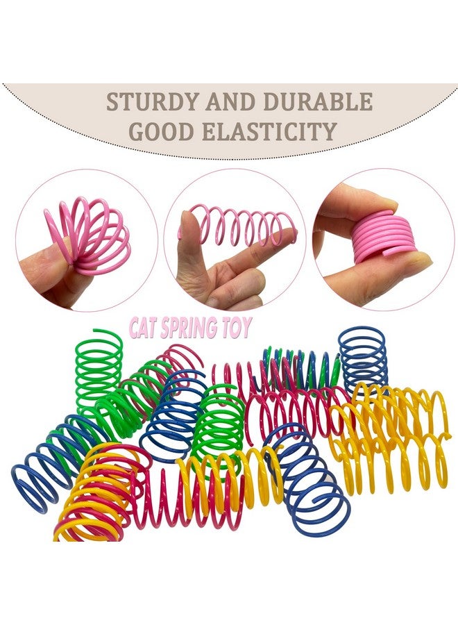 HerMia Interactive Cat Toys for Indoor Cats, 84 Pieces Kitten Toys Pack Including Plush Ball Launcher, Crinkle Balls,Sparkle Balls, Spiral Springs - Image 4