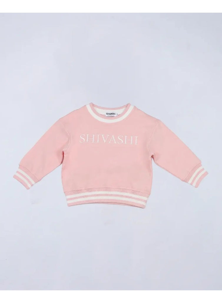 Shivashi Kids Cozy Set (Sweat + Track Pants) - Soft Pink - Image 4