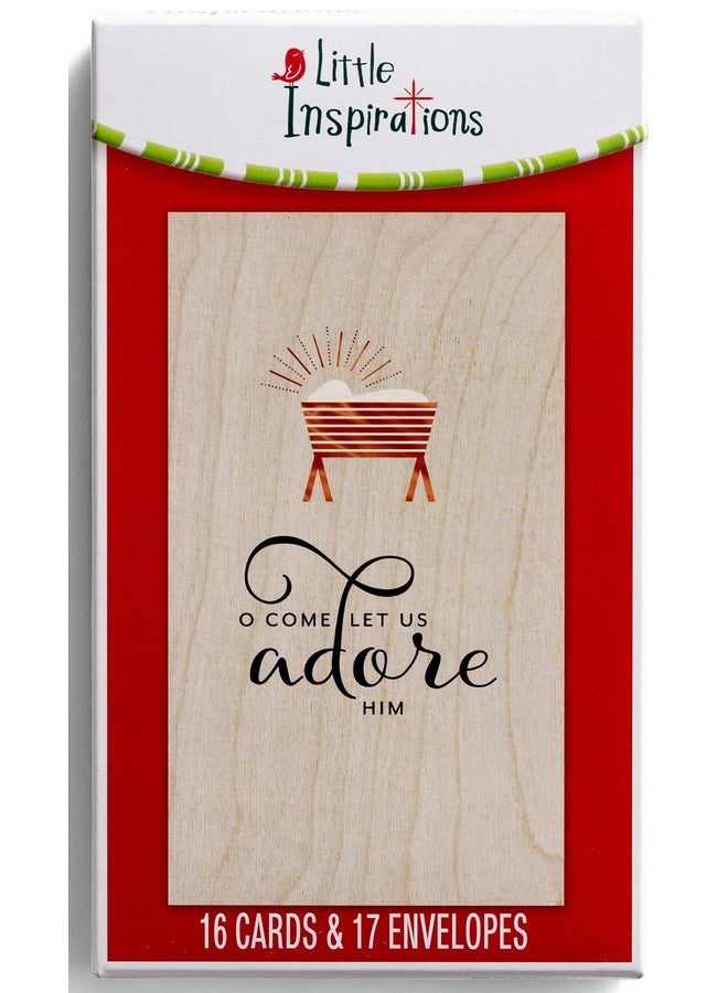 DaySpring - Little Inspirations - O Come Let Us Adore Him - 16 Christmas Boxed Cards, KJV (10369) - Image 1