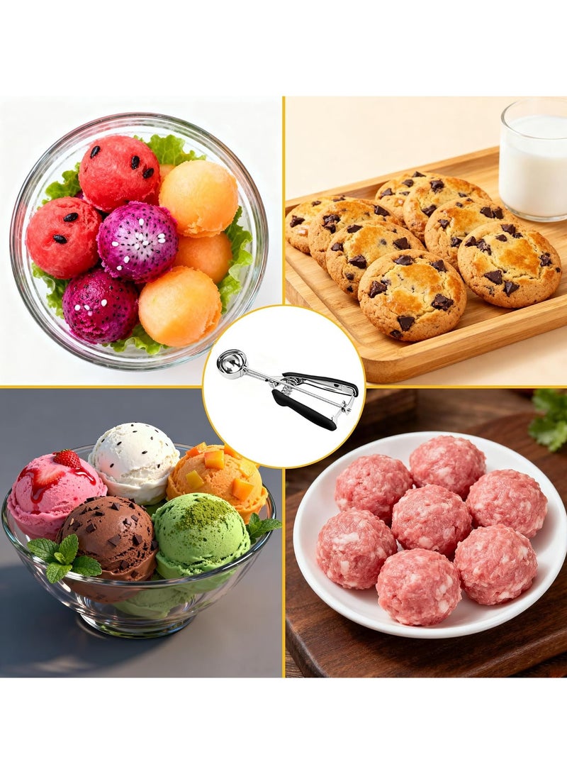 general Baking Cookie Scoop 3-Piece Set, Includes 1-Tbsp/2-Tbsp/3-Tbsp, 18/8 Stainless Steel Baking Cookie Scoop, Non-Slip Handle, Ice Cream Scoop with Trigger Release - Image 5