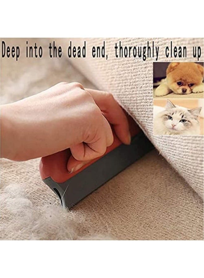 general 2pcs Pet Hair Remover Brush Pet Hair Detailer With Comfortable Handle, Efficient Dog and Cat Hair Remover for Car Furniture Carpet Clothes Bed Sofa Blinds Chairs Blue+Red - Image 5