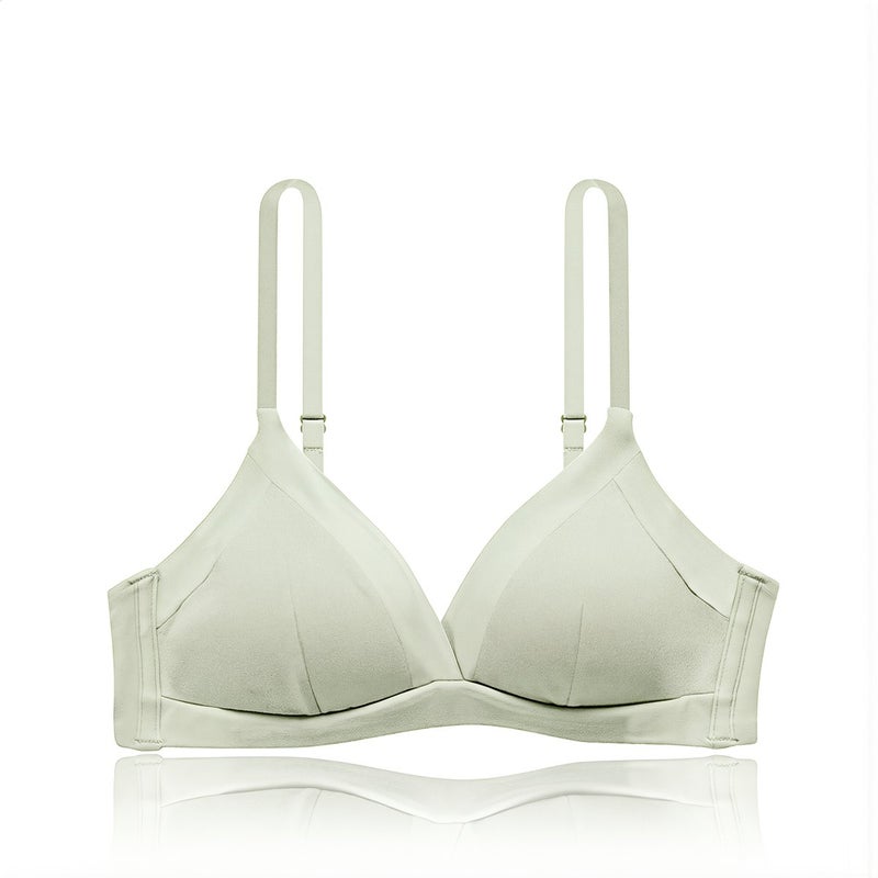 Women's Cotton Wireless Bra Soft Mulberry Silk Lining Thin 0.6cm Cup Breathable No Underwire S 32A 32B 34C - Image 1