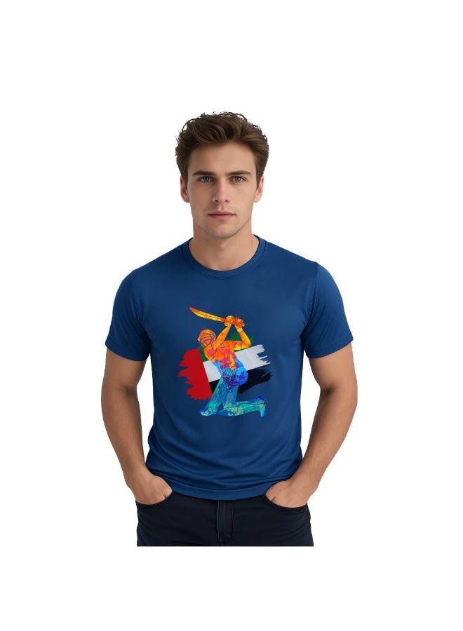 UAE Sports Cricket T-Shirt For Men - Breathable,Lightweight Dry-Fit T-Shirt - Ideal For Cricket Lovers,Workouts,Training,Outdoor Activities And Daily Wear - Image 1