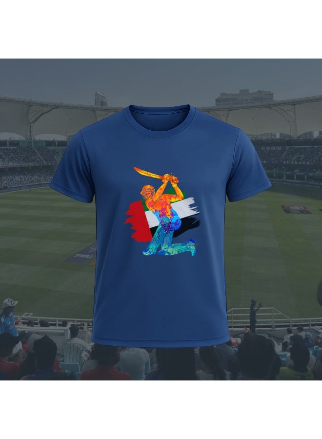 UAE Sports Cricket T-Shirt For Men - Breathable,Lightweight Dry-Fit T-Shirt - Ideal For Cricket Lovers,Workouts,Training,Outdoor Activities And Daily Wear - Image 2