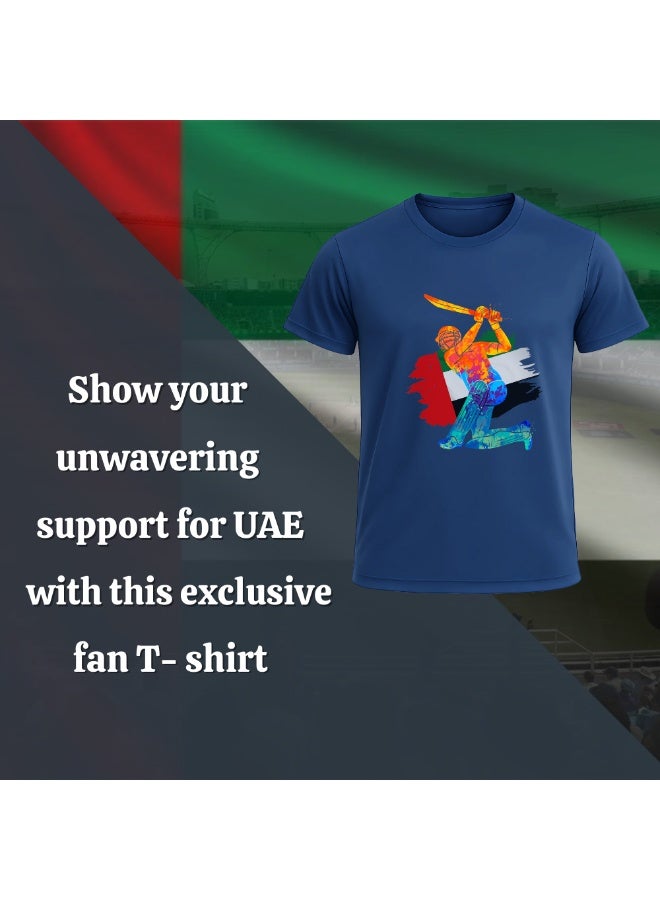 UAE Sports Cricket T-Shirt For Men - Breathable,Lightweight Dry-Fit T-Shirt - Ideal For Cricket Lovers,Workouts,Training,Outdoor Activities And Daily Wear - Image 4