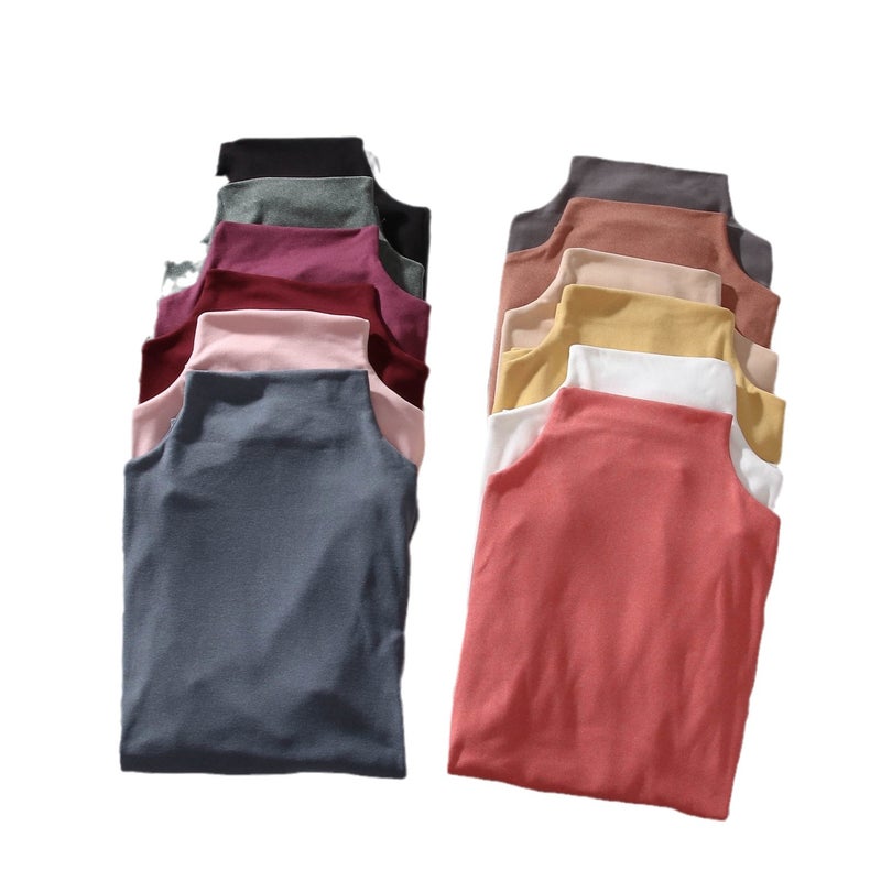 Women'S Long-Sleeved T-Shirt, High-Neck Versatile Inner Wear, Short-Sleeved Solid Color Clothing, Slim-Fit Style - Image 5