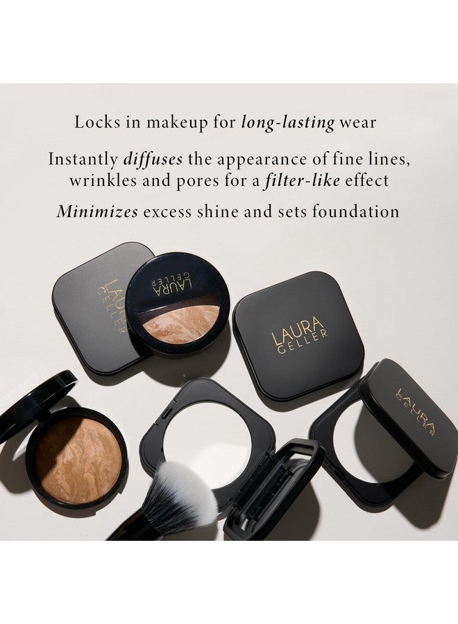 لوار جيلر نيويورك بودرة تثبيت مضغوطة مات ميكر من لورا جيلر نيويورك - شفافة - بودرة تثبيت وبودرة نهائية - للتحكم في الزيوت - لمسة نهائية غير لامعة تشبه الفلتر - لجميع أنواع البشرة - Image 2