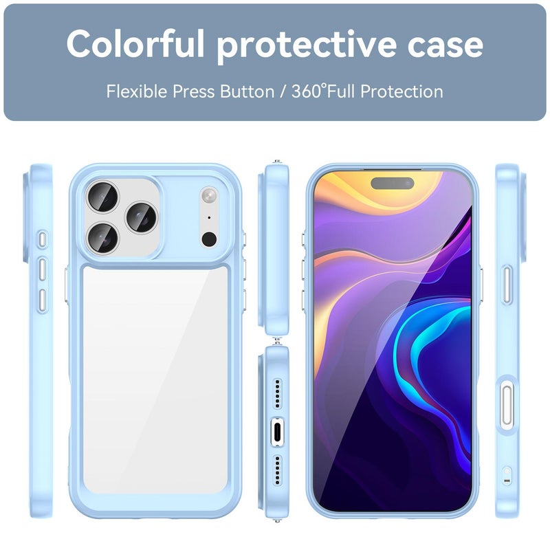 إيروريكس جراب هاتف iPhone 17 Pro Max ملون من الأكريليك + TPU (أزرق) - Image 2