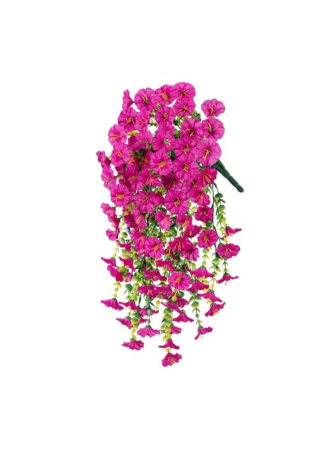 Yousheng Artificial Hanging Petunia Flowers UV Resistant Faux Plants Outdoor Fake Petunia Stripe Spring Summer Decor for Home Mantel Door Porch Patio 