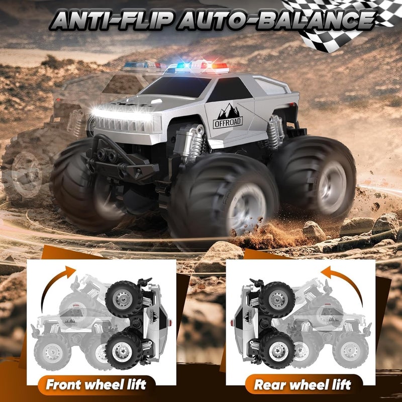 OMIRE Remote Control Car,All Terrain Remote Control Truck,Monster Truck Toys for Boys RC Cars with 360 Degree Spins, Pickup-Style Toy Car with Light, 2.4 GHz All Terrain Off-Road Pickup for Boys Kids - Image 2