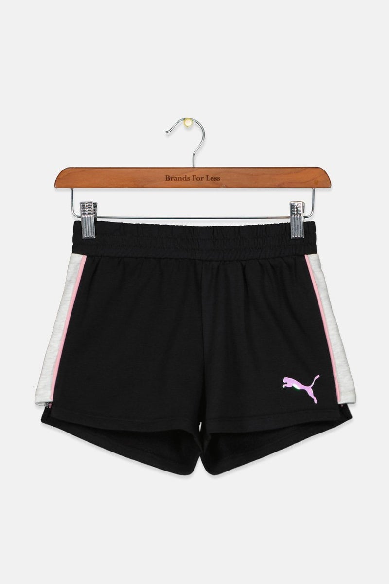 PUMA Kids Girl Sportswear Fit Running Shorts, Black Combo - Image 1