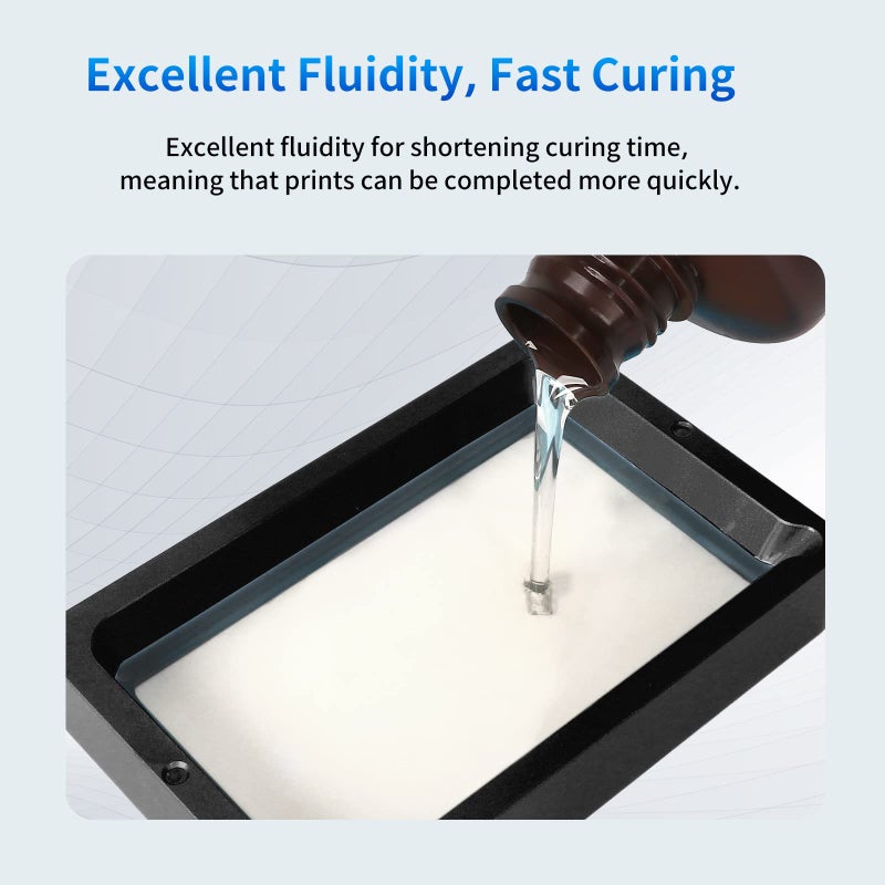 Anycubic ANYCUBIC 3D Printer Resin, 405nm SLA UV-Curing Resin with High Precision and Quick Curing & Excellent Fluidity for LCD 3D Printing (Clear, 1kg) - Image 5