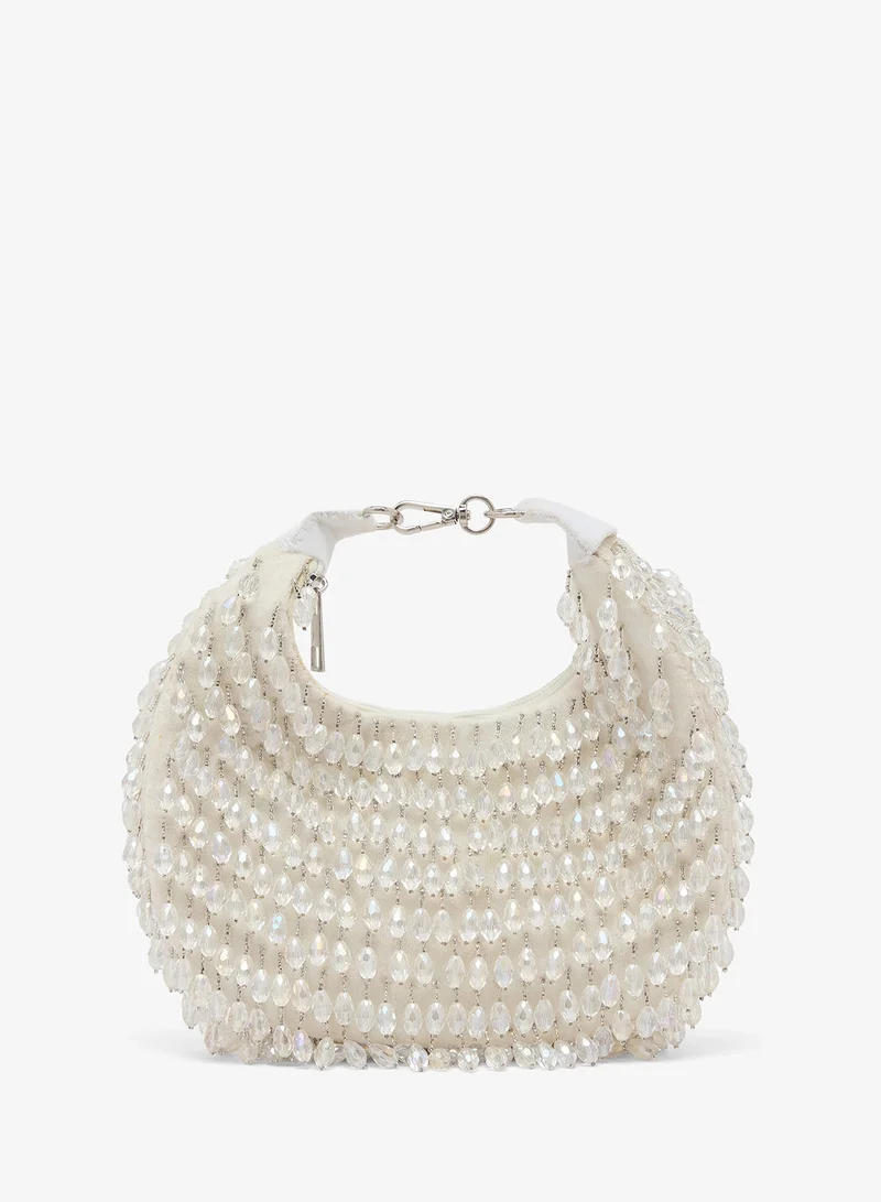 Embroidered Beaded Clutch