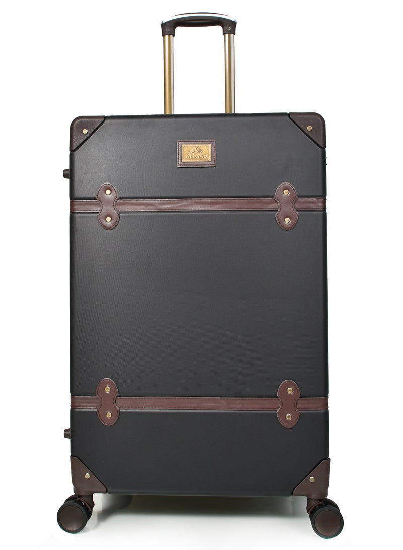 مورانو حقائب سفر كلاسيكية مورانو 4 قطع بعجلات دوارة وقفل أمان مقاسات : 28''-24''-20''-14 أنش لون (أسود) - Image 4