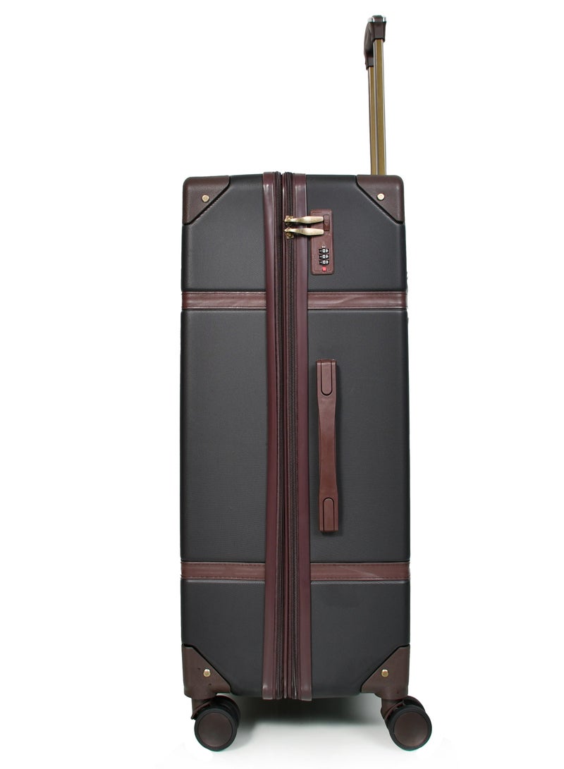 مورانو حقائب سفر كلاسيكية مورانو 4 قطع بعجلات دوارة وقفل أمان مقاسات : 28''-24''-20''-14 أنش لون (أسود) - Image 5