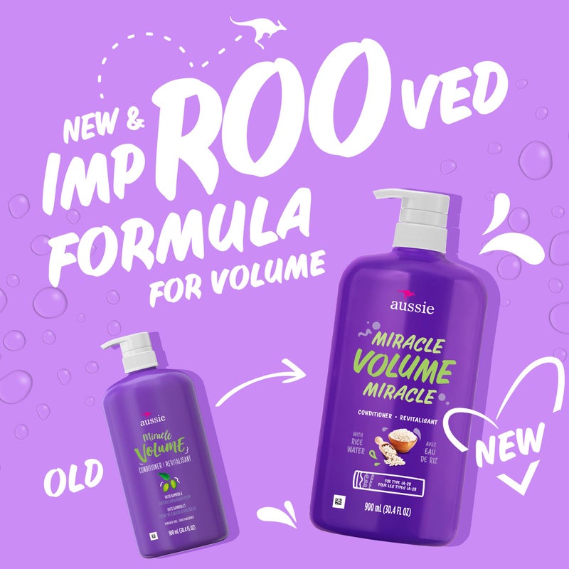 Aussie Miracle Volume Conditioner, Paraben-Free, Volumizing, 30.4 oz, 4-pack - Image 2
