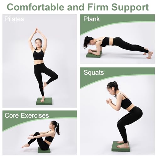 StrongTek Professional Foam Exercise Balance Pad - 15.8" x 13" x 2", High-Density TPE Foam Knee Pad, Non-Slip & Water-Resistant, for Balance Training, Physical Therapy, Yoga, and More (Green) - Image 5