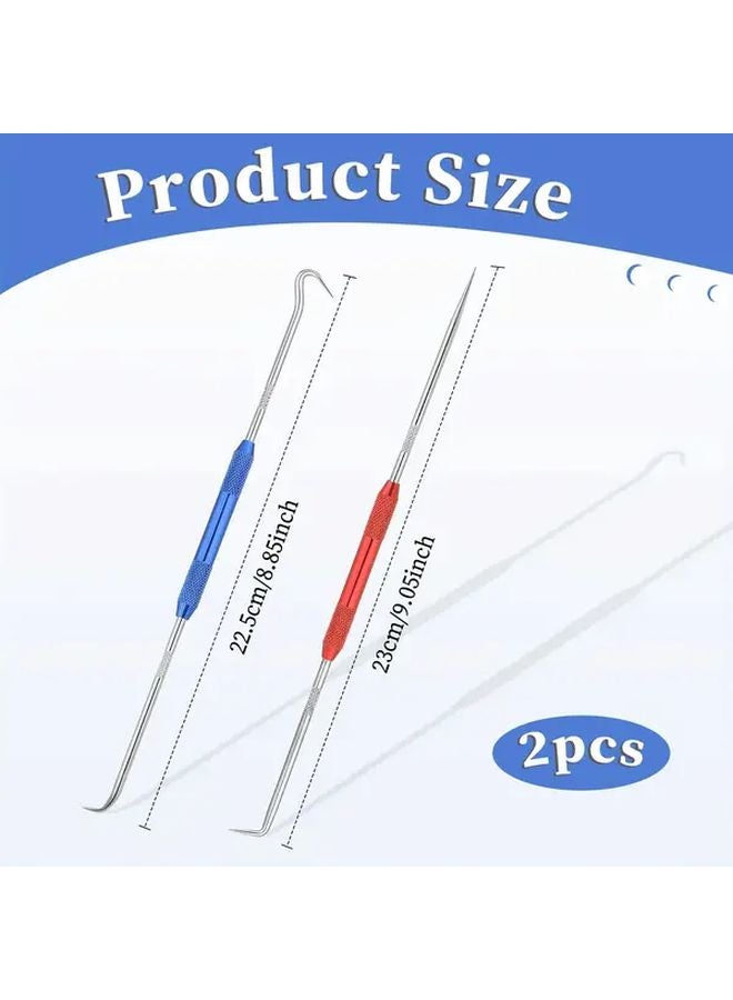 قطعتان مجموعة أدوات الخرام الدقيقة من المعدن، قلم تحديد مزدود الطرف مع خطاف، تحديد بزوايا 45 و 90 درجة - Image 4