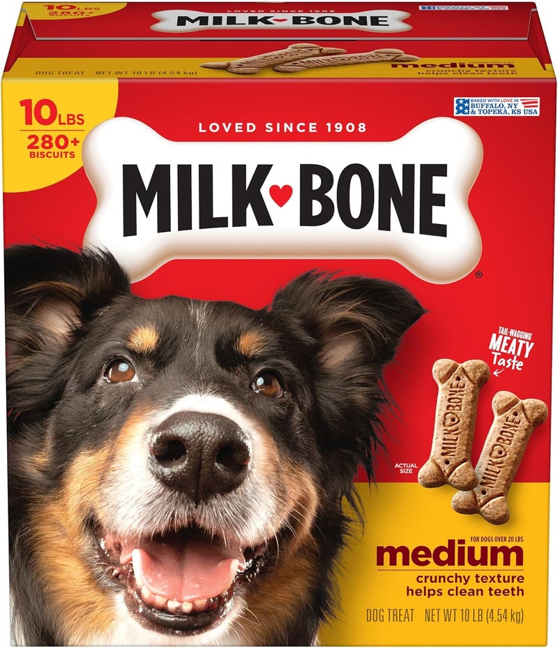 Milk-Bone Original Dog Treats for Medium Dogs, 10-Pound Box - Image 1