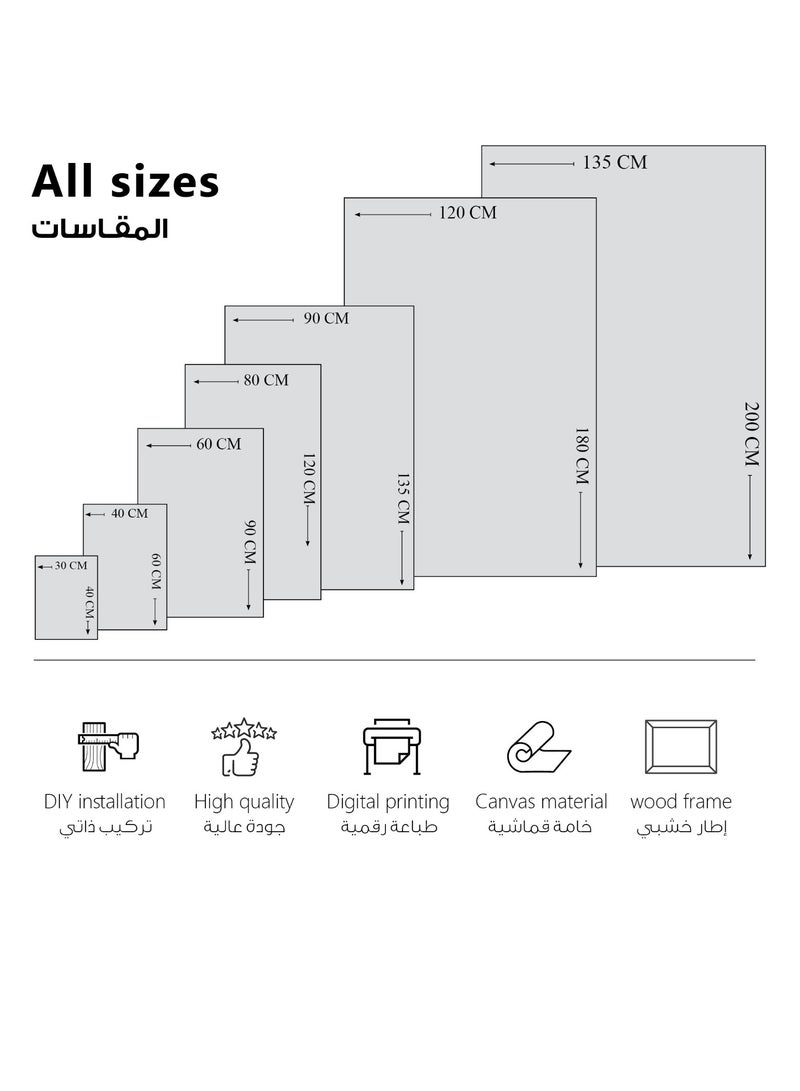 مودكلاس لوحة غوكو إطار خشبي جدارية - Image 3