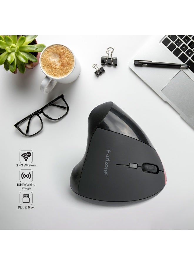 Arizone AM-03 Precision 5-Button Wireless Mouse with Type-C Charging black - Image 2