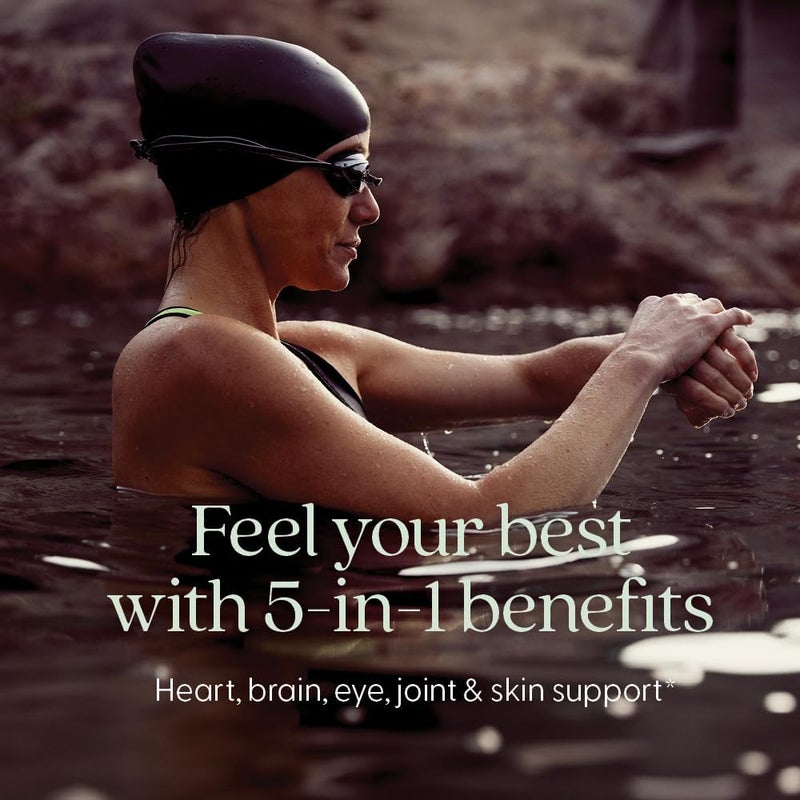 New Chapter Wholemega Fish Oil Supplement  Wild Alaskan Salmon Oil with Omega3  Vitamin D3  Astaxanthin  Sustainably Caught  120 ct 1000mg Softgels - Image 2