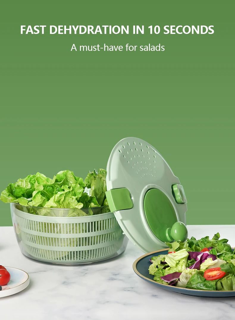 Vegetable Fruit Dehydrator Salad Useful Multifunctional Household Quickly Dryer Basket Shake Plastic Kitchen Tool Spinner  - Image 2