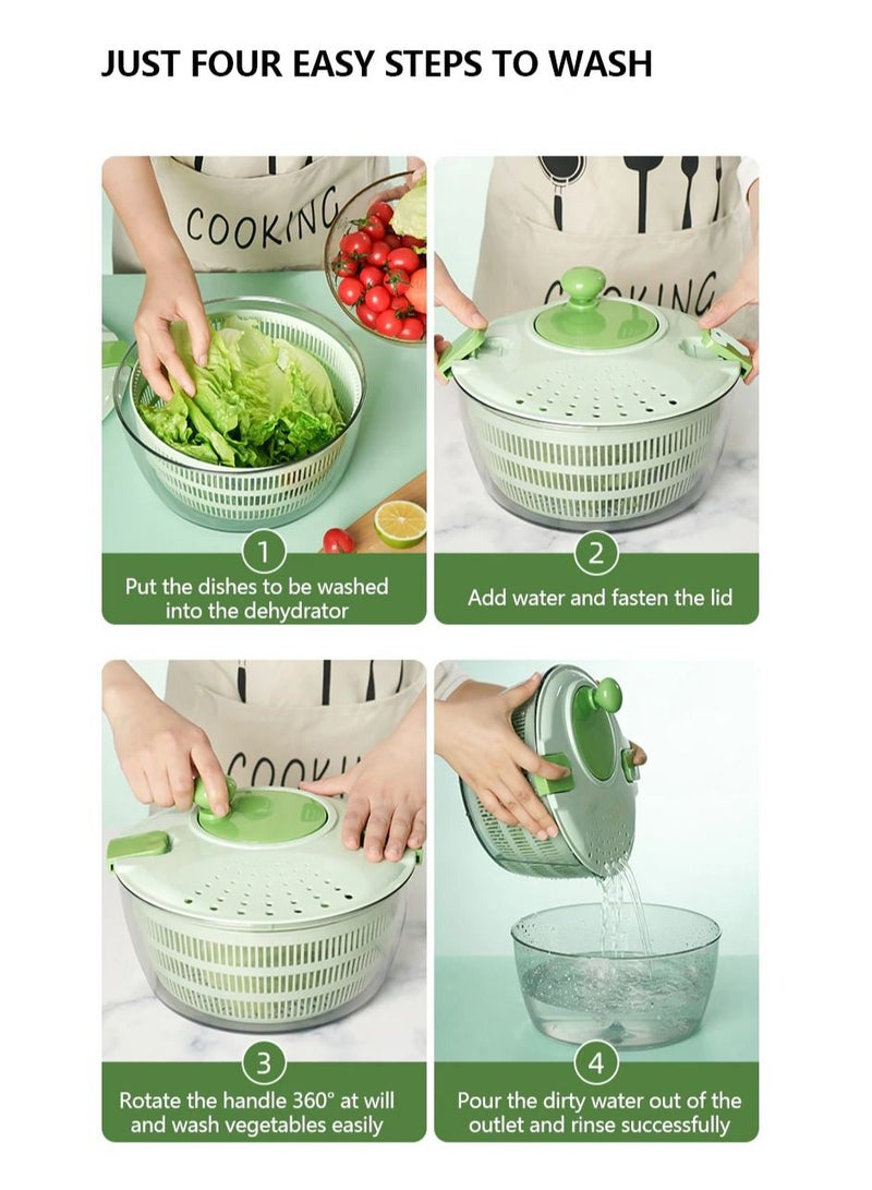 Vegetable Fruit Dehydrator Salad Useful Multifunctional Household Quickly Dryer Basket Shake Plastic Kitchen Tool Spinner  - Image 3