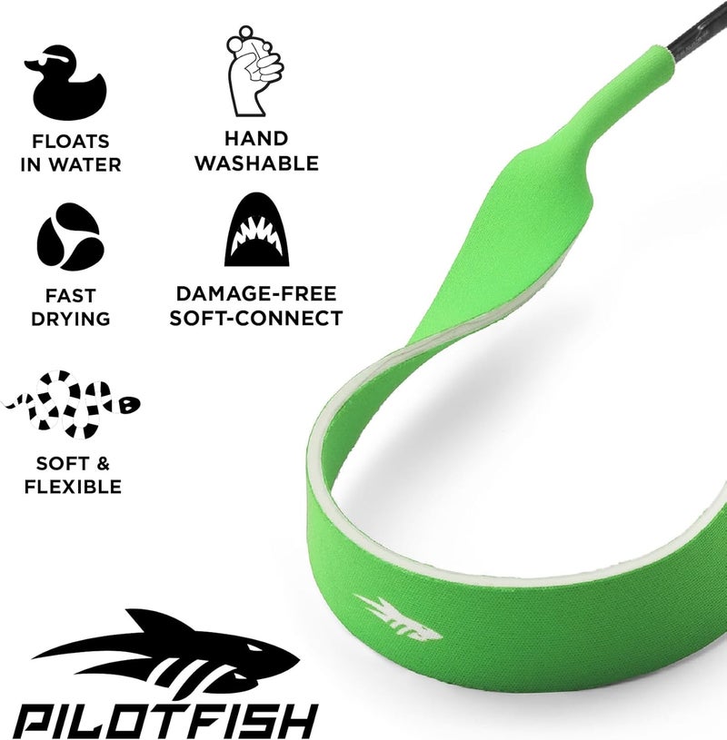 Pilotfish Neoprene Sunglasses Strap – Neoprene Eyewear Retainer, Secure Floating Sunglass Cord with Anti-Slip Ends - Image 2