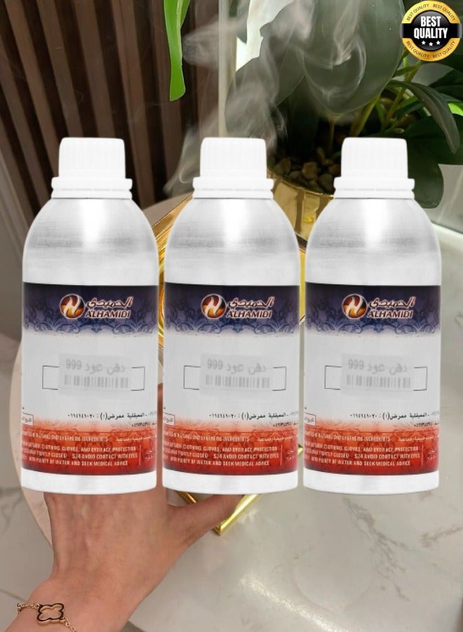 ALHAMIDI 3 Pieces Dehn Oud 999 500ML - Image 1