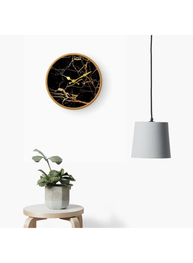 RIZARIES Black Gold Wall Clock - Image 1