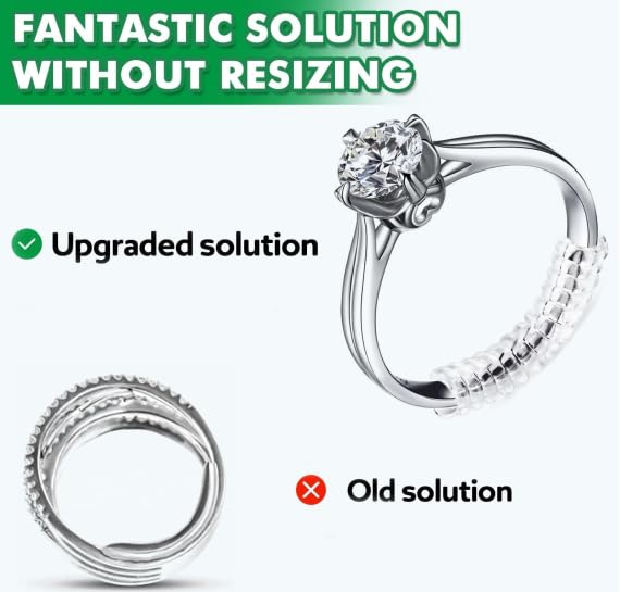 Anpro Ring Sizer Adjusters for Loose Rings - 15-Pack Multiple Styles, Invisible Spacer Guards & Tighteners for Women, Fits Almost Any Ring - Image 4