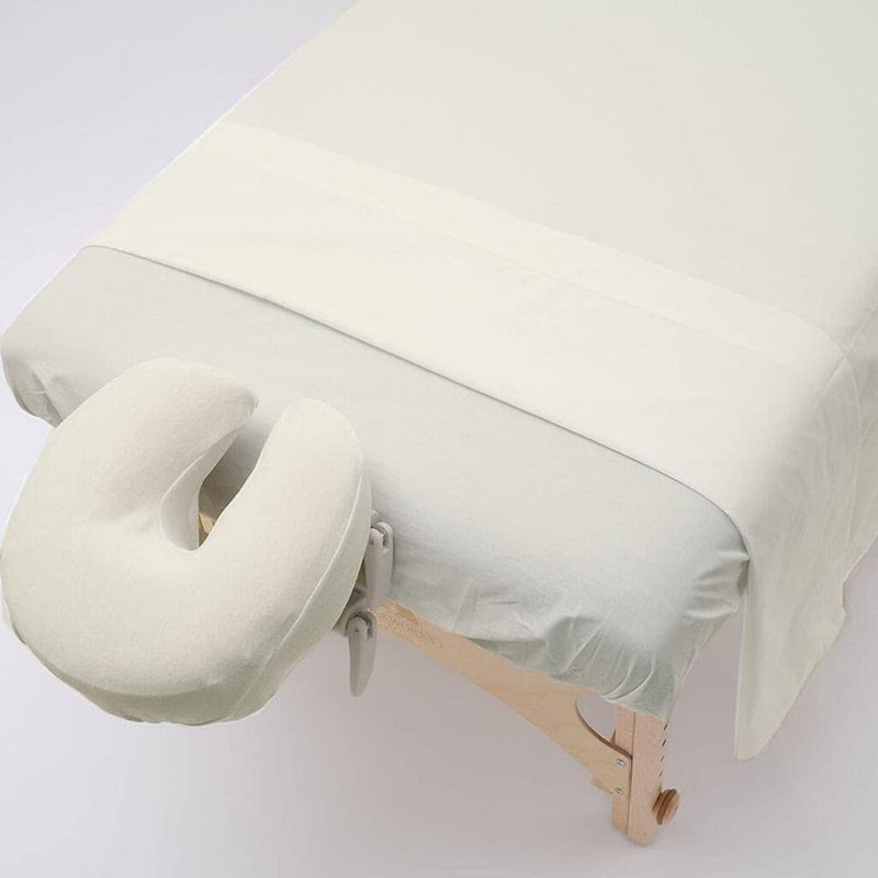 Cottingon Massage Table Sheet SetMicrofiber 3Piece Massage Sheet SetUltraLight Premium Facial Bed CoverWrinkle Free Includes Flat Sheet Fitted Sheet with Face Cradle Cover Ivory 