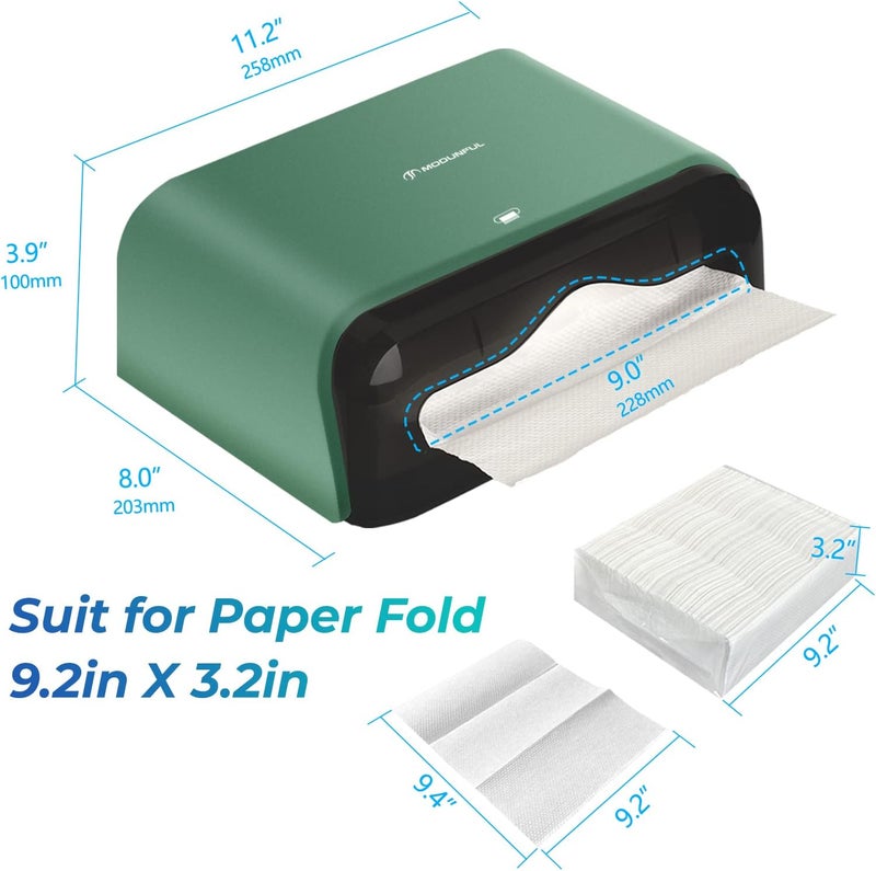modunful Paper Towel Holder Wall Mount: Commercial Paper Towel Dispenser for Multifold/Trifold/c Fold Hand Paper Towel, Adhesive Paper Towel Holder No-Hole Installation 200 Sheets - Image 2