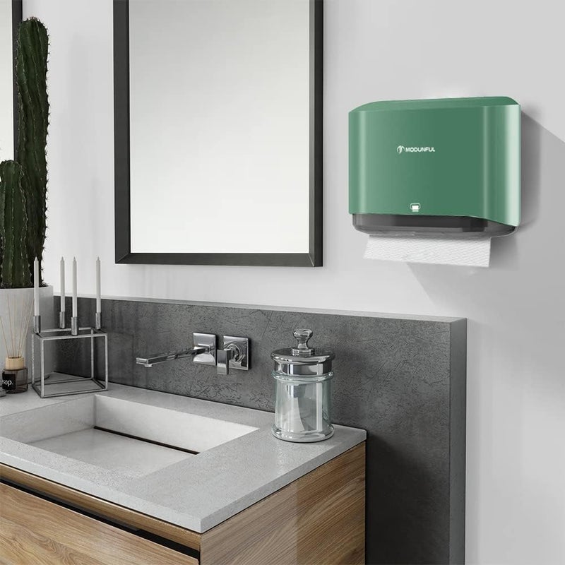 modunful Paper Towel Holder Wall Mount: Commercial Paper Towel Dispenser for Multifold/Trifold/c Fold Hand Paper Towel, Adhesive Paper Towel Holder No-Hole Installation 200 Sheets - Image 5