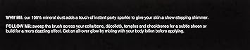 spongelle Mii Cosmetics Shimmer Sparkle Mineral Dust Brush on Body Glitter Beguile 01 - Image 3