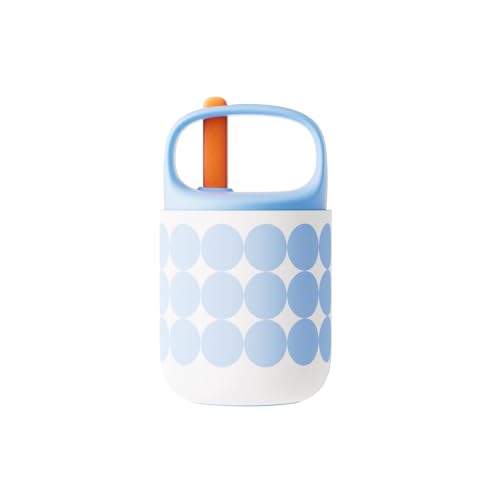 CHAKO LAB Food Jar 15 oz | Stainless Steel Vacuum Insulated for Hot Food and Cold Food | Wide Mouth Leak Proof Lunch Storage for Smoothie Bowl, Soup, Yogurt(White and Blue) - Image 1