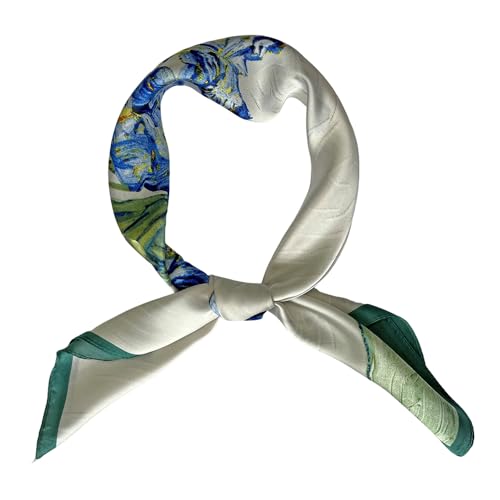 FONYVE Silk Scarfs for Women Lightweight, Fashion Head Scarf, Satin Hair Wrap for Sleeping 27.5 × 27.5 inches - Image 1