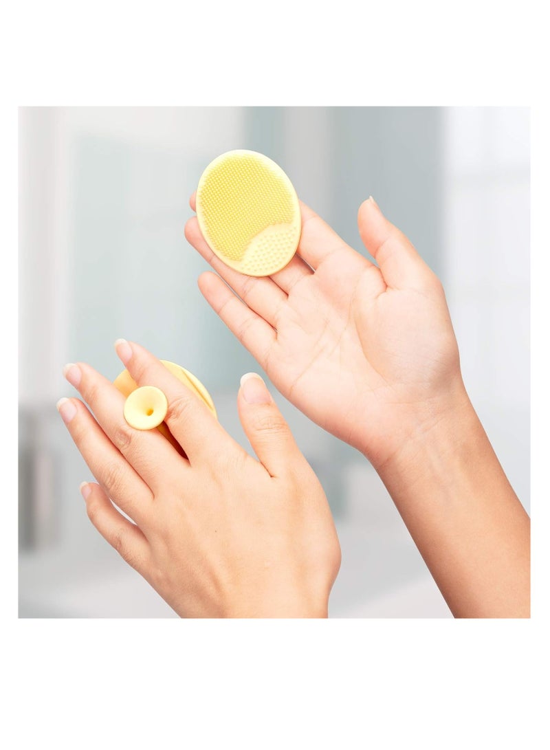 JEXCULL مجموعة من 4 قطع من مقشر الوجه، فرشاة تنظيف الوجه الناعمة المصنوعة من السيليكون من JEXCULL، مقشر الوجه، وسادة المسام لإزالة الرؤوس السوداء وحب الشباب، فرشاة غسل الوجه لتنظيف البشرة بعمق - Image 1