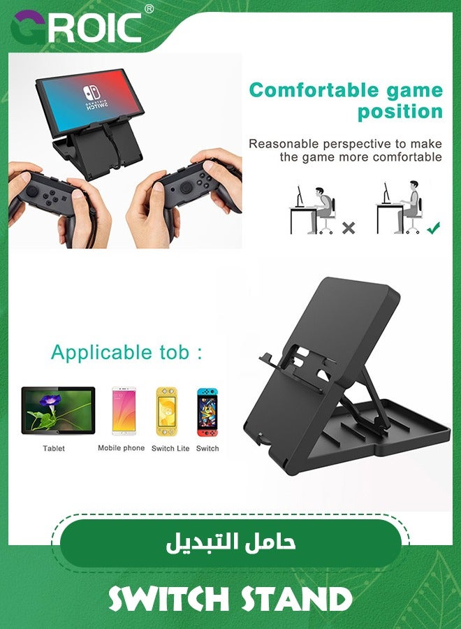 GROIC Stand Compatible with Nintendo Switch, Adjustable Switch Playstand, Foldable Phone Stand for Desk, Compact  Portable Switch Holder Accessories - Image 2