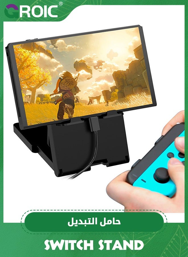 GROIC Stand Compatible with Nintendo Switch, Adjustable Switch Playstand, Foldable Phone Stand for Desk, Compact  Portable Switch Holder Accessories - Image 5