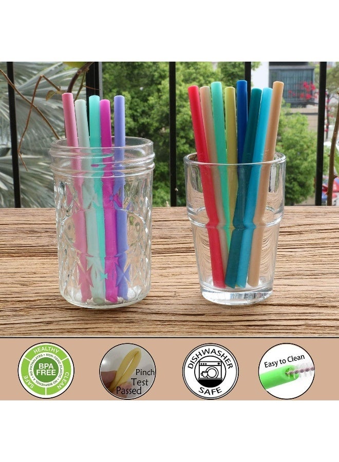 Tegion Mini Short Pinch Test Passed 5.5" Replacement Reusable Toddlers & Kids Silicone Small Straws - Image 5