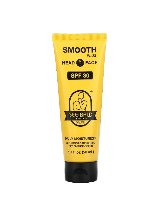 Bee Bald Bee Bald, Smooth Plus Head & Face, Daily Moisturizer, SPF 30, 1.7  fl oz (50 ml) - Image 1