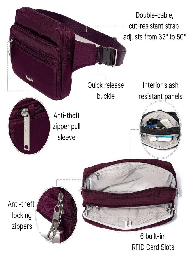 Baggallini Securtex® Anti-theft Belt Bag - Fanny Pack for Women RFID Wallet Locking Zipper - Travel Bag Crossbody Purse - Image 3