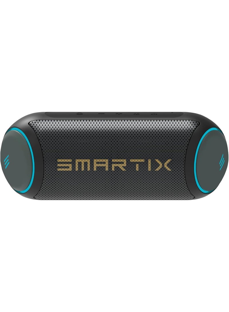Smartix SoundPod Immerse Portable Bluetooth Speaker 12Wx2, Indoor & Outdoor Usage, Bluetooth V5.0, Signal to noise ratio 280dB, Dynamic EQ, RGB Light, Support SD Card, U-disk - Black - Image 5